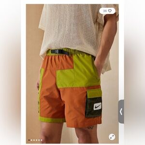 NWT Nike Swim Patchwork Belted Swim Shorts